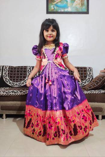 NEW LAUNCING KIDS GOWN kanjivaram silk Branded kids wear in Mumbai